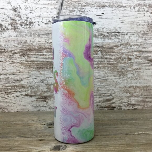 I Know Your Lane Sucks 20 oz Skinny Tumbler with Lid and Straw - Picture 2 of 5